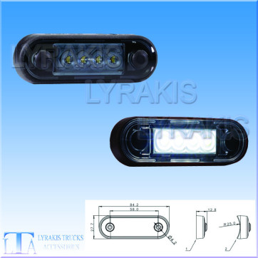 ΦΑΝΑΡΙ ΟΓΚΟΥ ΟΒΑΛ 4 LED ΒΙΔΩΤΟ ΛΕΥΚΟ ΦΙΜΕ (ΜΕ 2 ΒΑΣΕΙΣ ΛΑΣΤΙΧΕΝΙΕΣ 1 ΟΒΑΛ ΓΙΑ ΜΠΑΡΕΣ ΚΑΙ 1 ΙΣΙΑ)