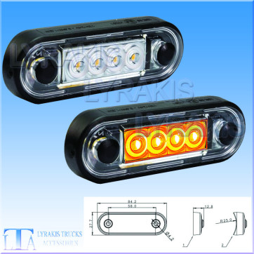 ΦΑΝΑΡΙ ΟΓΚΟΥ ΟΒΑΛ 4 LED ΒΙΔΩΤΟ ΠΟΡΤΟΚΑΛΙ (ΜΕ 2 ΒΑΣΕΙΣ ΛΑΣΤΙΧΕΝΙΕΣ 1 ΟΒΑΛ ΓΙΑ ΜΠΑΡΕΣ ΚΑΙ 1 ΙΣΙΑ)