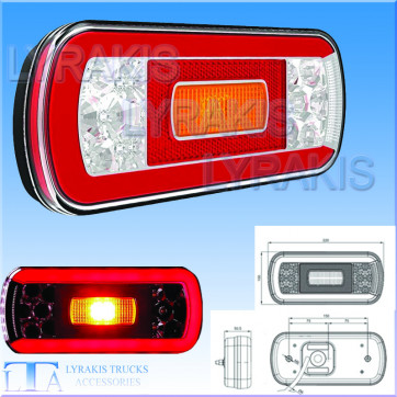 ΦΑΝΑΡΙ  LED ΠΑΡ/ΜΟ 12V-36V ΣΤΟΠ-ΠΟΡΕΙΑΣ-ΦΛΑΣ ΜΕ ΦΩΣ ΠΙΝΑΚΙΔΑΣ