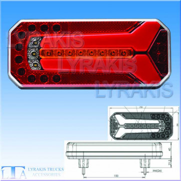 ΦΑΝΑΡΙ LED -ΝΕΟΝ ΣΤΟΠ-ΠΟΡΕΙΑΣ- ΑΝΤΑΝΑΚΛΑΣΤΙΚΟ & ΟΠΙΣΘΕΝ ΜΕ ΚΙΝΟΥΜΕΝΟ-ΔΥΝΑΜΙΚΟ ΦΛΑΣ  12-24V  ΑΡΙΣΤΕΡΟ