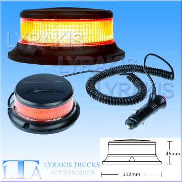 ΦΑΡΟΣ LED ΜΙΚΡΟΣ ΣΤΡΟΜΠΟ ΜΑΓΝΗΤΙΚΟΣ &  Φ11 Χ 4,5 EK ΥΨΟΣ  ΠΟΡΤΟΚΑΛΙ 18 LED*1,5W