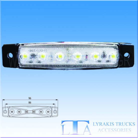 ΦΑΝΑΡΙ ΟΓΚΟΥ 6 LED 560 ΛΕΥΚΟ 