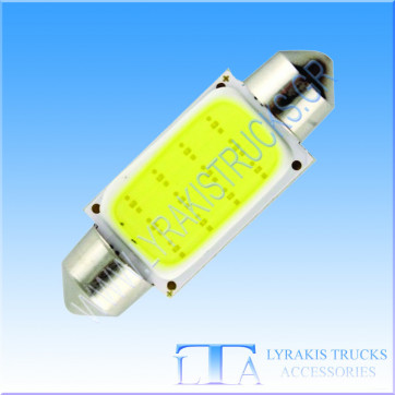 ΛΑΜΠΑ ΣΩΛΗΝΩΤΗ  SMD ΜΕΓΑΛΗ 41mm ΛΕΥΚΗ 12V