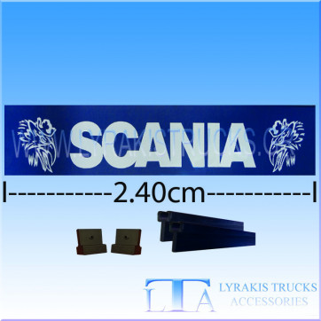 ΛΑΣΠΟΤΗΡΑΣ SCANIA 240 MΠΛΕ ΜΕ ΛΕΥΚΟ ΣΗΜΑ ΜΟΝΟΚΟΜΜΑΤΟΣ ΣΥΡΤΑΡΩΤΟΣ ΜΕ ΒΕΡΓΕΣ ΚΑΙ ΣΤΟΠ ΙΤΑΛΙΚΟΣ