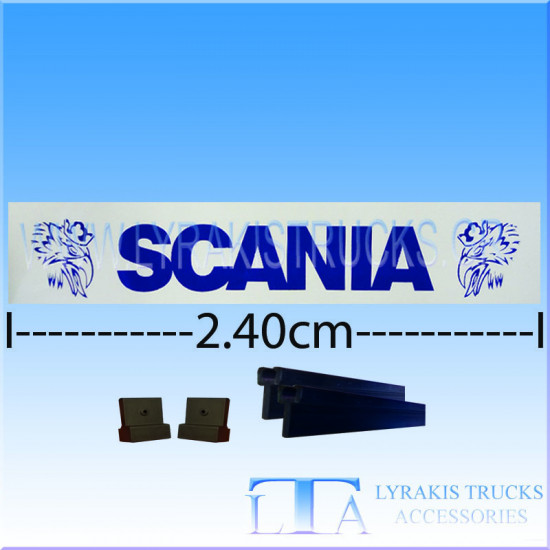 ΛΑΣΠΟΤΗΡΑΣ SCANIA 240 ΛΕΥΚΟ ME ΜΠΛΕ ΣΗΜΑ ΜΟΝΟΚΟΜΜΑΤΟΣ ΣΥΡΤΑΡΩΤΟΣ ΜΕ ΒΕΡΓΕΣ ΚΑΙ ΣΤΟΠ ΙΤΑΛΙΚΟΣ