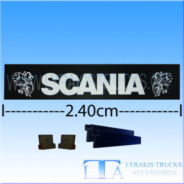 ΛΑΣΠΟΤΗΡΑΣ SCANIA 240 ΜΑΥΡΟΣ ΜΕ ΛΕΥΚΟ ΣΗΜΑ ΜΟΝΟΚΟΜΜΑΤΟΣ ΣΥΡΤΑΡΩΤΟΣ ΚΟΜΠΛΕ ΜΕ ΒΕΡΓΕΣ ΚΑΙ ΣΤΟΠ ΙΤΑΛΙΚΟΣ