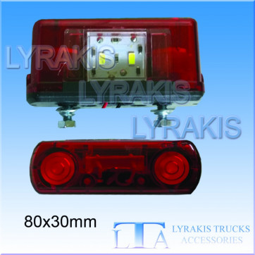 ΦΑΝΑΡΙ ΑΡΙΘΜΟΥ ΚΟΚΚΙΝΟ 4LED ΜΙΚΡΟ 8X3 EK