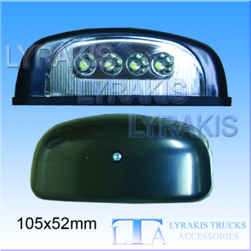 ΦΑΝΑΡΙ ΑΡΙΘΜΟΥ ΜΑΥΡΟ 4LED 10,5X5,2 EK