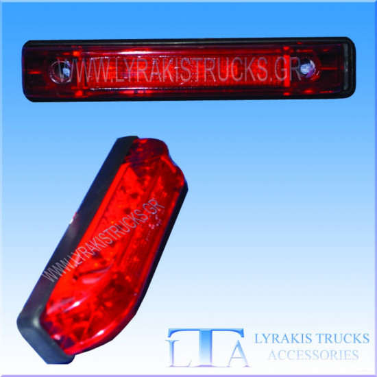 ΦΑΝΑΡΙ ΟΓΚΟΥ ΒΙΔΩΤΟ ΚΟΚΚΙΝΟ ΠΑΡΑΛ/ΜΟ ΜΕ 6LED 24 VOLT